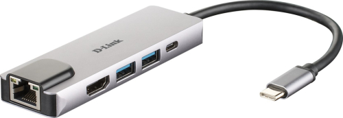 D-Link DUB-M520 laptop dock/port replicator Wired Thunderbolt 3 Aluminium