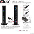 Club3D 4K Dockingstation 60Hz USB3 ->6xUSB3/2xDP/LAN/Audio black