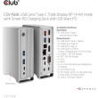 Club3D 4K ChargingDock USB-C ->6xUSB3/DP/2xHDMI/VGA/LAN 120W