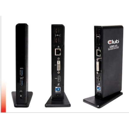 Club3D Dockingstation USB3 ->4xUSB2/2xUSB3/HDMI/DVI black