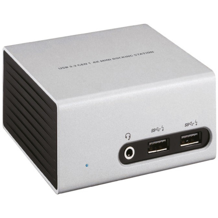 Club3D 4K Mini-Dockingst USB3 ->4xUSB3/HDMI/DVI/LAN silber