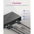 D Dockingtation 4xUSB-A/2xUSB-C/2xHDMI/DisplayPort ICY BOX Black