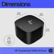 HP TB Dock G4 120W - 4x USB 3.0, 2x USB-C(15W), 1x USB-C Thunderbolt 4, 2x DisplayPort, 1x HDMI, 1x RJ-45