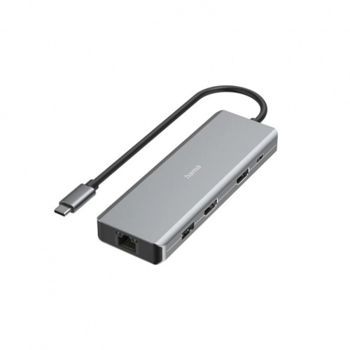 Hama CONNECT2Media, USB-C Hub, 9 porti, 100 W, hall - Sülearvutidokk / 00200142