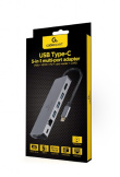 Gembird USB-C Hub for HDMI 1xUSB-C GbE 2xUSB-A Card PD