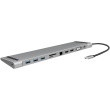 LogiLink UA0373 USB-C 11-in-1 PD 100W DockingStation Silber