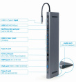 Gembird USB-C Hub HDMI GbE 5xUS B 2.0 3.1 3xUSB-C 1xPD