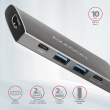 Axagon HMC-5G2 laptop dock/port replicator Wired USB 3.2 Gen 2 (3.1 Gen 2) Type-C Grey