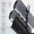 AXAGON Hub HMC-6M2 USB-C 3.2 Gen 1 hub w. M.2 SATA + HDMI + GLAN + 2x USB-A + PD 100W