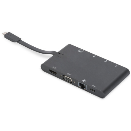 D DIGITUS Universal Travel Docking Station, USB Type-C