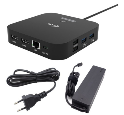 i-tec Docking Station USB-C 2x HDMI Dock PD + Charger 100W