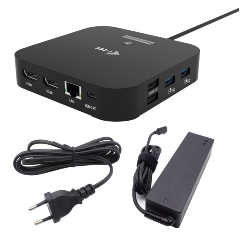 i-tec Docking Station USB-C 2x HDMI Dock PD + Charger 100W