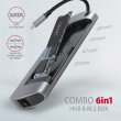 AXAGON HMC-6M2, USB 3.2 Gen 1 hub, por