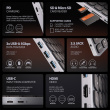 AXAGON HMC-KB-CRL hub + keyboa rd 5Gbps HDMI PD Cyrili