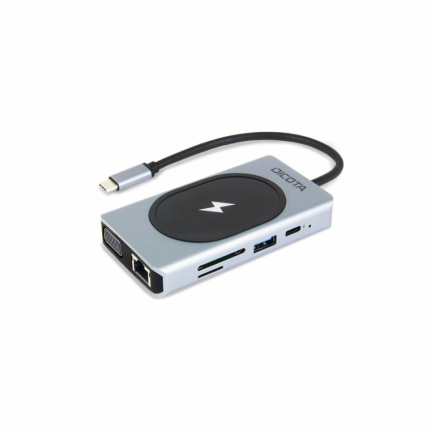 DICOTA D32059 interface hub USB Type-C Must, Silver