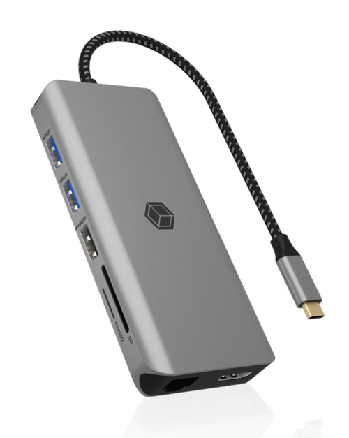 ICY BOX IB-DK4061-CPD Wired USB 3.2 Gen 1 (3.1 Gen 1) Type-C Grey