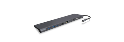 ICY BOX IB-DK2102-C Wired USB 3.2 Gen 1 (3.1 Gen 1) Type-C Anthracite, Must