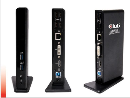 CLUB3D USB Gen1 Type A Dual Display ( HDMI and DVI) DisplayLink™ Docking Station