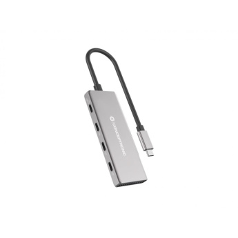CONCEPTRONIC 4-1 Dock USB-C->3xUSB-C/100WPD 25cm gr