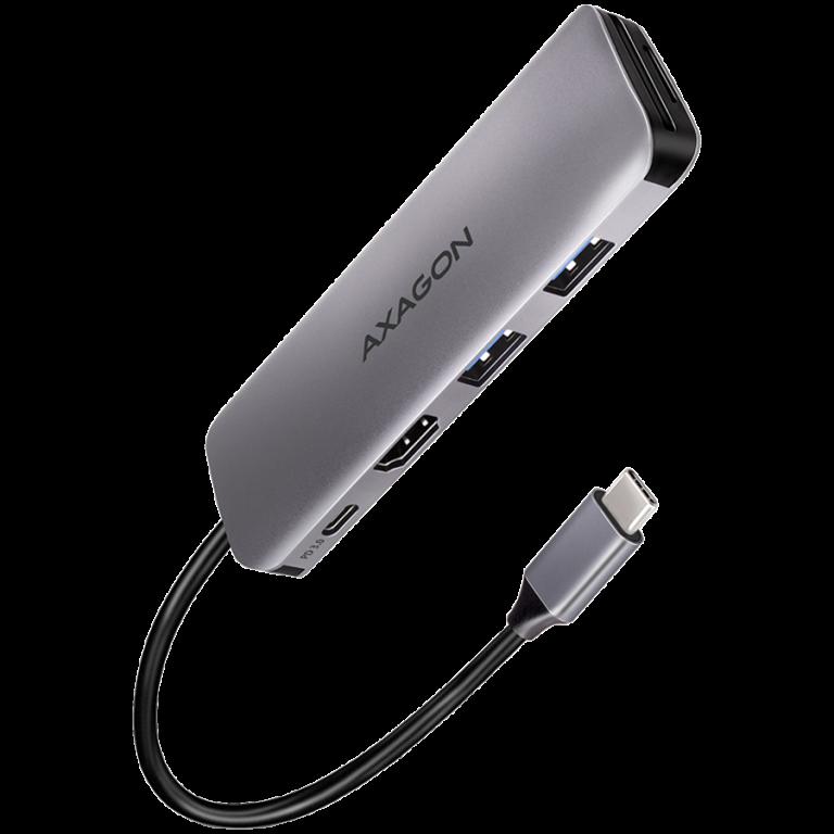 Tootefoto - Multiport USB 3.2 Gen 1 hub. HDMI, card reader and Power Delivery. 20 cm USB-C cable.