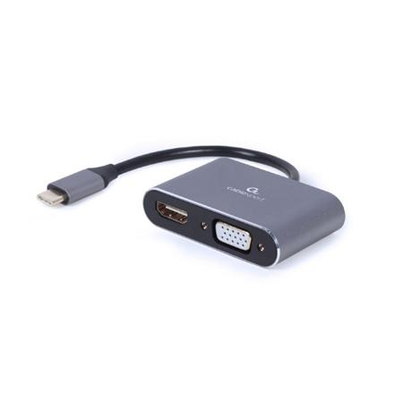Cablexpert | USB Type-C to HDMI and VGA display adapter | A-USB3C-HDMIVGA-01 | USB Type-C A-USB3C-HDMIVGA-01