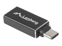 Lanberg - USB adapter - USB Type A (F) to 24 pin USB-C (M) - USB 3.1 Gen1 OTG - black 
