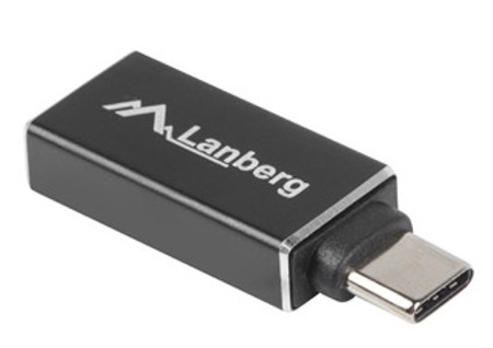 Lanberg - USB adapter - USB Type A (F) to 24 pin USB-C (M) - USB 3.1 Gen1 OTG - black 