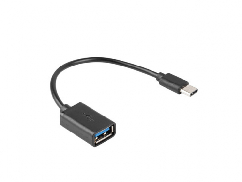 Lanberg - USB adapter - 24 pin USB-C (M) to USB Type A (F) - USB 3.1 Gen 1 - 15 cm - black 