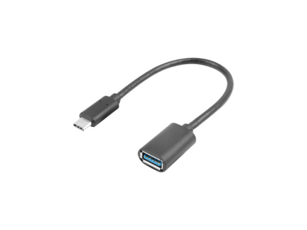  Lanberg Adapter USB TYPE-C(M) - USB Type-A (F) 15cm Black 