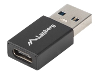 Lanberg Adapter USB TYPE-C(F)-AM 3.1 Black OTG 5Gbit/s 