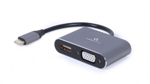 I/O ADAPTER USB-C TO HDMI/VGA/A-USB3C-HDMIVGA-01 GEMBIRD