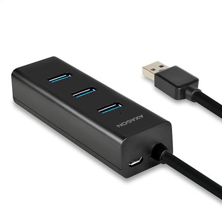 AXAGON Four-port USB 3.0 hub with fast charging and power support | HUE-S2B HUE-S2B