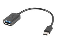 LANBERG adapter USB-C M USB-A F 2.0 0.15m OTG black