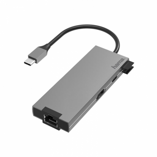 Adapter Hama USB-C pistik - 2xUSB-A/USB-C/HDMI/LAN / 00200109