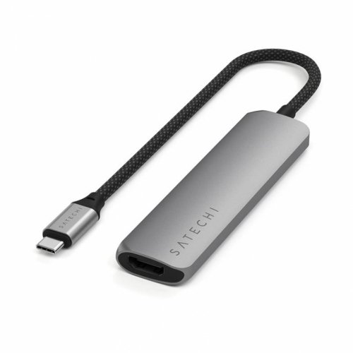 Satechi 4-in-1 USB-C Slim Multiport Adapter 4K, hall - USB hub / ST-P4SM