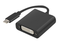 LANBERG AD-UC-DV-01 Lanberg adapter USB TYPE-C(M)-DVI(F)(24+5) Dual Link 15cm Black