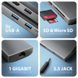 AXAGON Multi port USB-C 5Gbps hub | HMC-8HLSA HMC-8HLSA