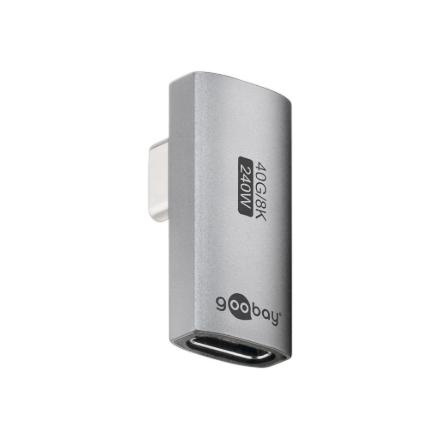 Goobay 74443 USB-C™ Adapter Vertical 90° Rotated, USB4™ | Goobay 74443