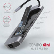 AXAGON SuperSpeed USB-C Combo 6in1 Hub | HMC-6M2 HMC-6M2