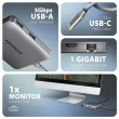 AXAGON USB-C 5Gbps SuperSpeed 5in1 Hub | HMC-5HL HMC-5HL