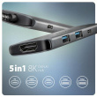 AXAGON USB-C 5Gbps 5in1 8K Hub | HMC-5H8K HMC-5H8K