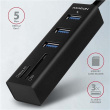 AXAGON SuperSpeed USB-A Hub and Card Reader | HMA-CR3A HMA-CR3A