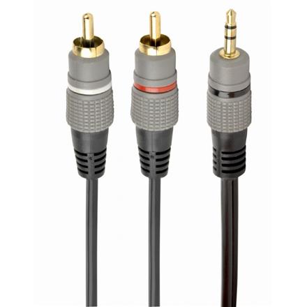 Cablexpert 3.5 mm stereo plug to 2xRCA plugs, gold-plated connectors, 1.5 | CCA-352-1.5M CCA-352-1.5M