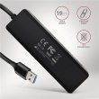 AXAGON Travel four-port USB-A 5Gbps hub | HUE-C1A HUE-C1A