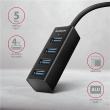 AXAGON Miniature metal four-port USB 3.2 Gen 1 hub | HUE-M1AL HUE-M1AL