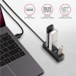 AXAGON Miniature metal four-port USB 3.2 Gen 1 hub | HUE-M1AL HUE-M1AL
