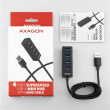 AXAGON Miniature metal four-port USB 3.2 Gen 1 hub | HUE-M1AL HUE-M1AL
