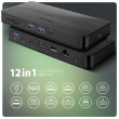 AXAGON USB4 40Gbps DUAL 4K DISPLAY 12in1 Dock | HMC-U4 HMC-U4