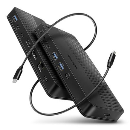AXAGON USB4 40Gbps DUAL 4K DISPLAY 12in1 Dock | HMC-U4 HMC-U4