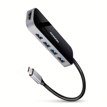 AXAGON SuperSpeed USB-C Combo 6in1 Hub | HMC-6H4A HMC-6H4A